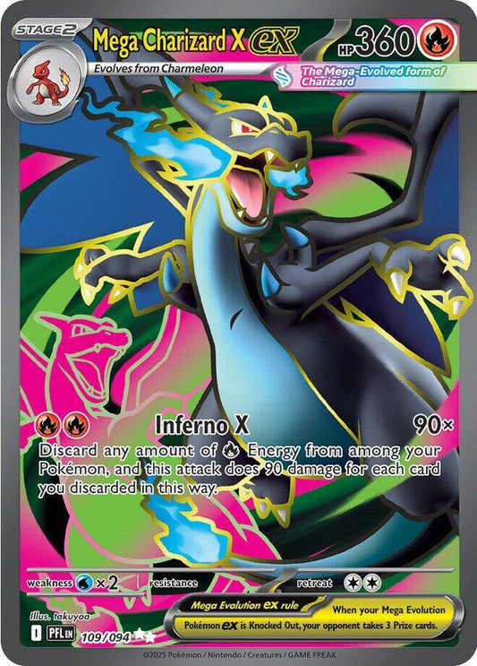 Mega Charizard X ex-109/094-ME02: Phantasmal Flames (PFL)