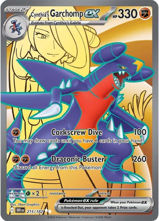 Cynthia's Garchomp ex-215/182-SV10: Destined Rivals (DRI)