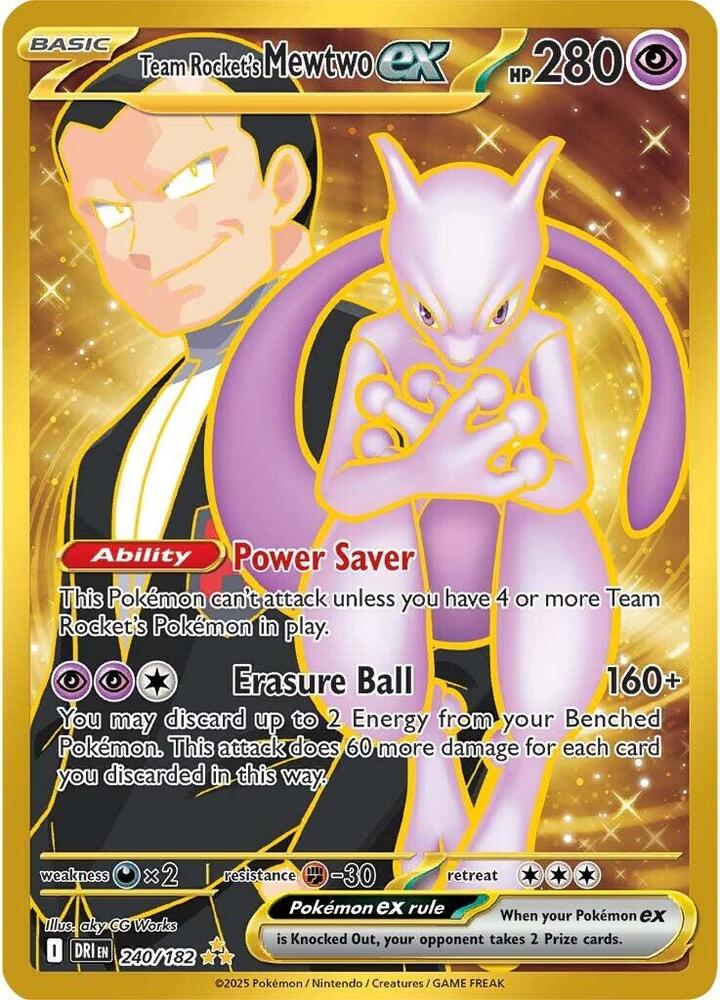Team Rocket's Mewtwo ex-240/182-SV10: Destined Rival's (DRI)